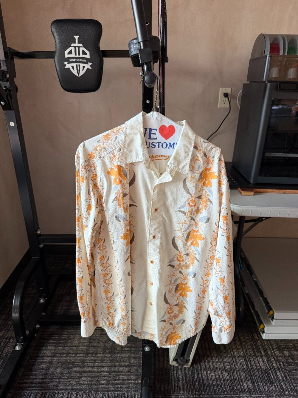 Tommy Bahama Floral Cotton Silk Long Sleeve Shirt Men’s M
